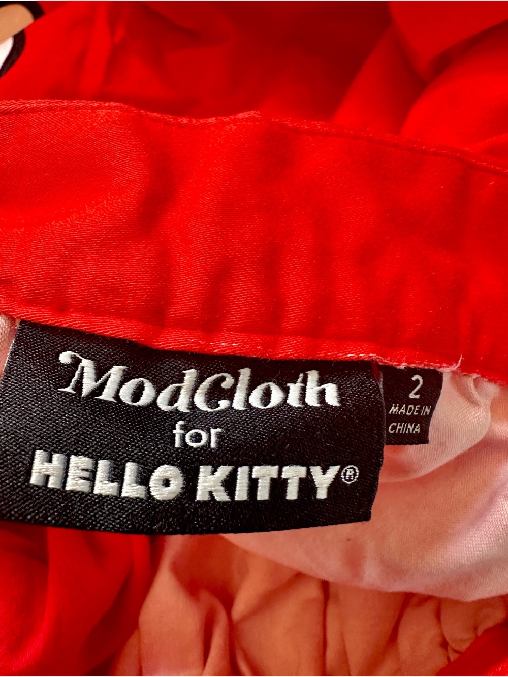 Size 2 Hello kitty x ModCloth Red Circle skirt candy hearts Valentines - Picture 5 of 6